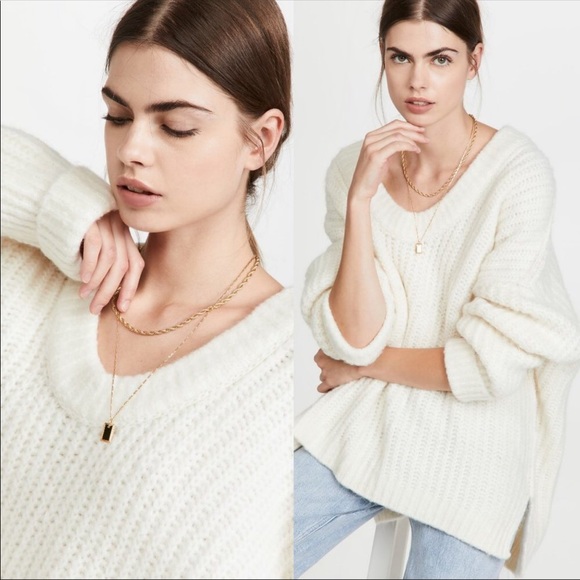 #58 New! Free People Blue Bell Chunky Oversized SweaterNWT - Picture 5 of 8